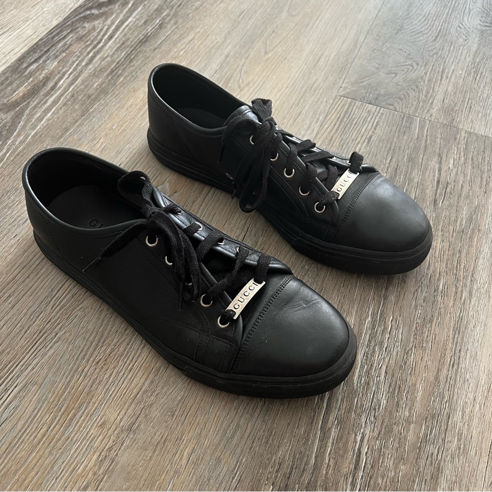 Gucci classic leather low top sneakers - Picture 3 of 16